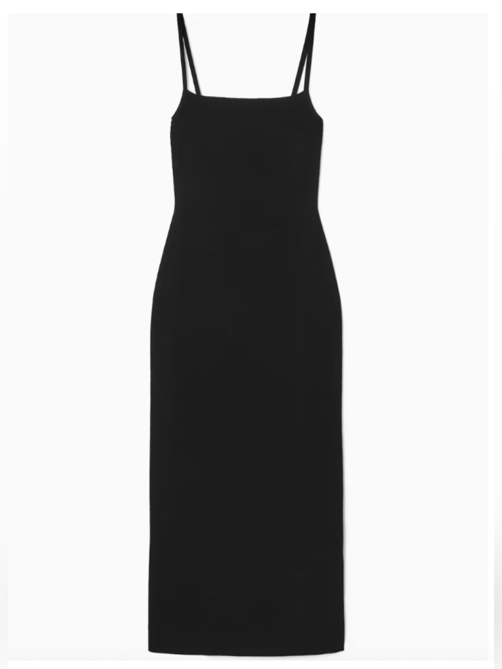 EUC COS Square-Neck Knit Maxi Dress